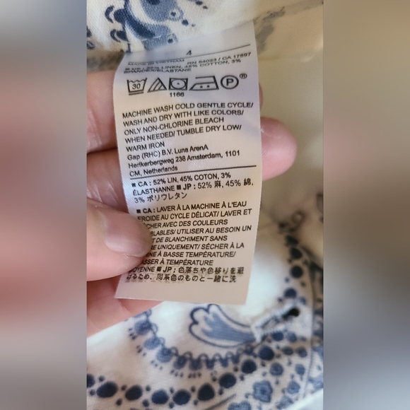 New Banana Republic Wide Leg Linen Pants Size 4 - Picture 2 of 6